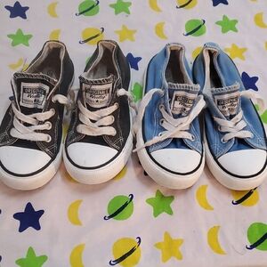 2 Pairs Weestep Kids Sneakers Size 11 Blue And Black